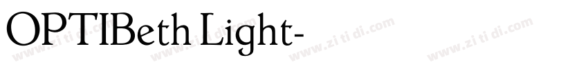 OPTIBeth Light字体转换